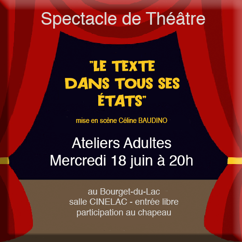 Le MERCREDI 18 JUIN à 20h 
